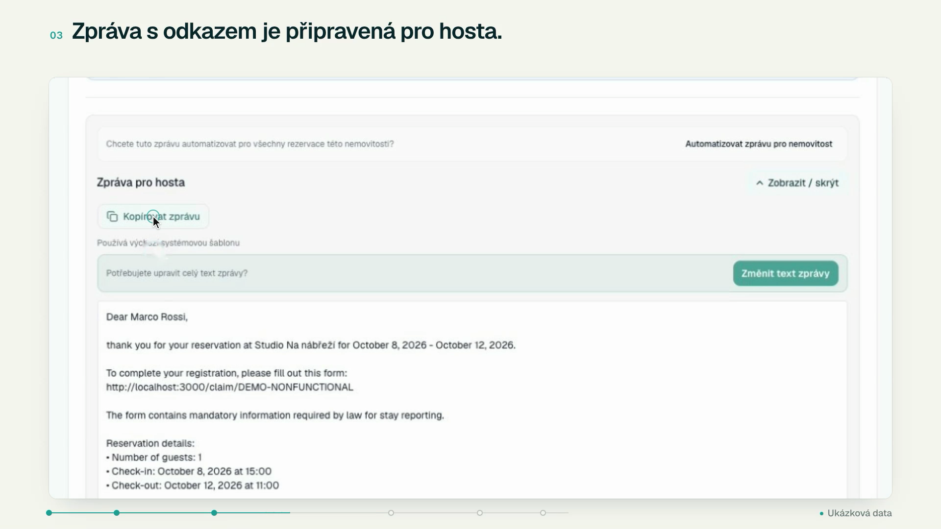 Rezervace — ukázka aplikace